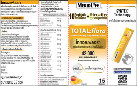 Probiotics TOTAL Flora Supplement Facts